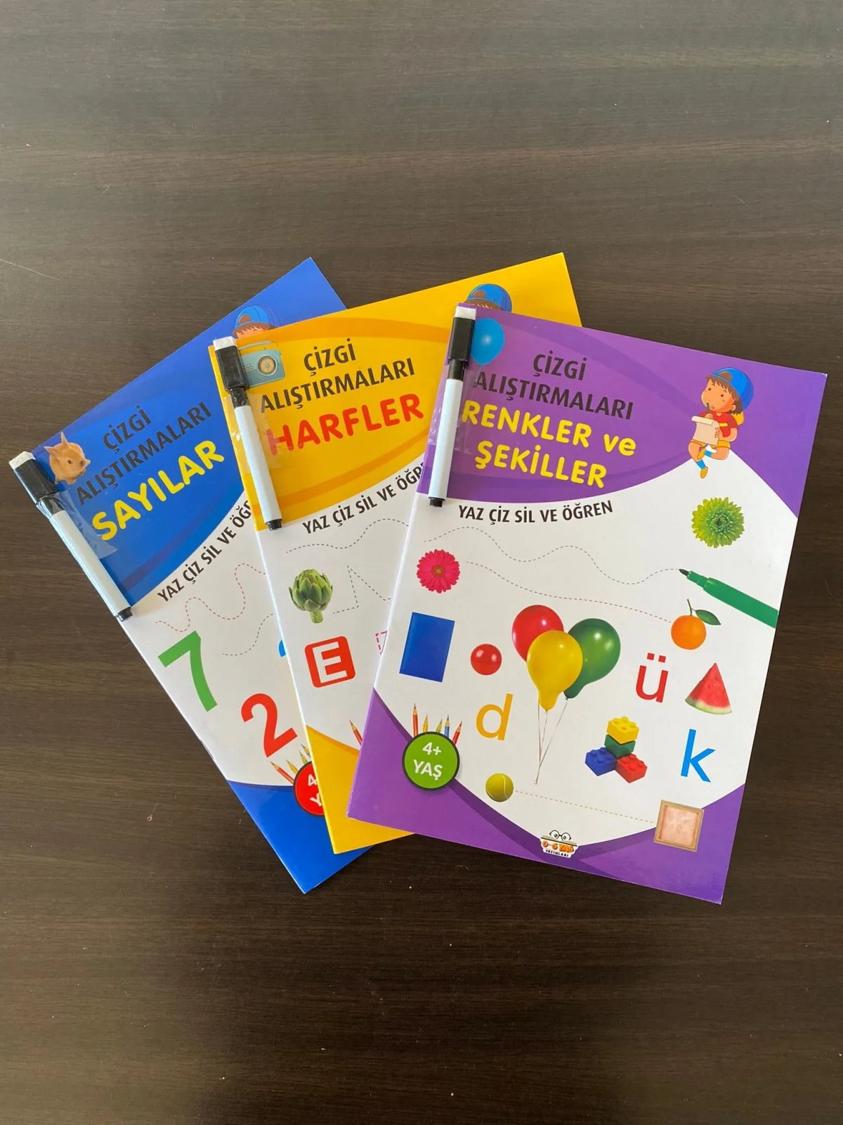 3 lü yaz sil kitap seti