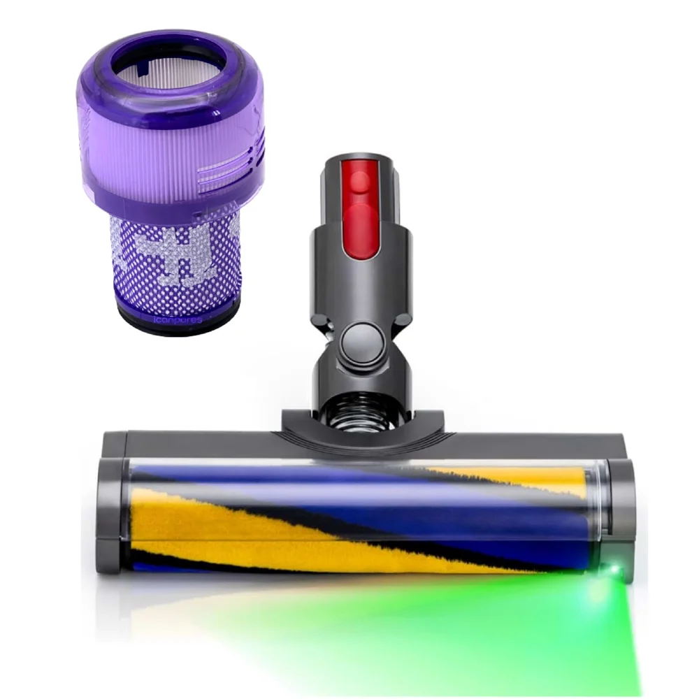 Orijinal Kalite Dyson V12 Detect Slim Süpürge Ledli Süpürücü Başlık ve Hepa Filtre Seti – Hızlı Teslimat