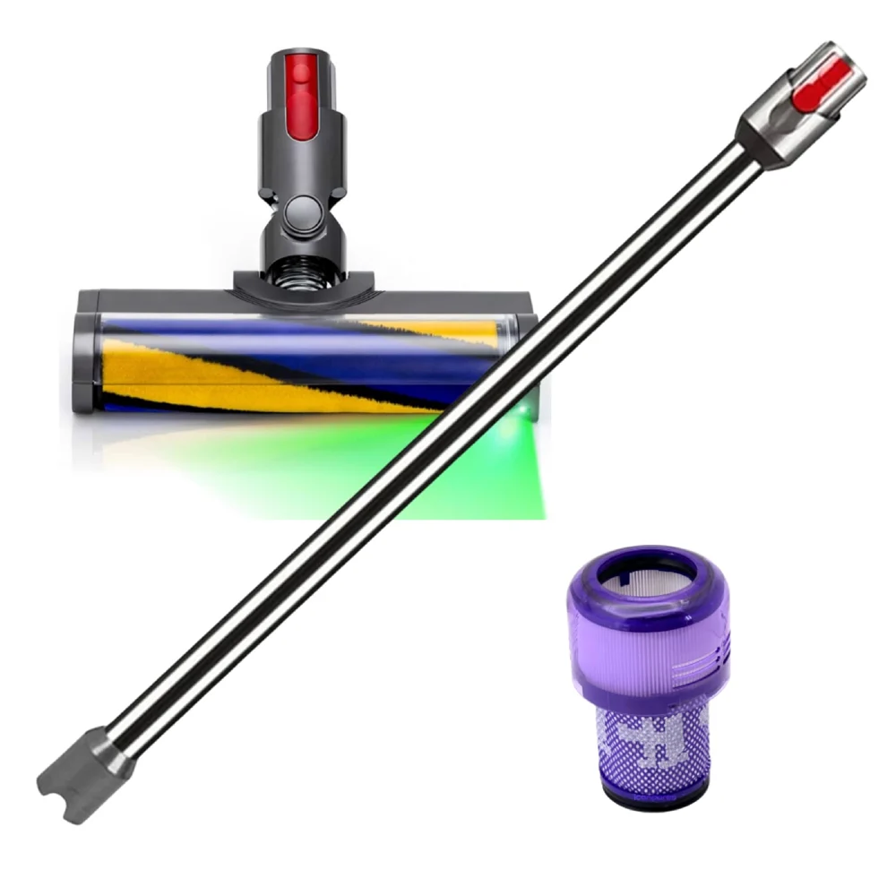 Dyson Uyumlu V12 Detect Slim Süpürge Ledli Başlık Alüminyum Boru ve Hepa Filtre Seti Yedek Parça