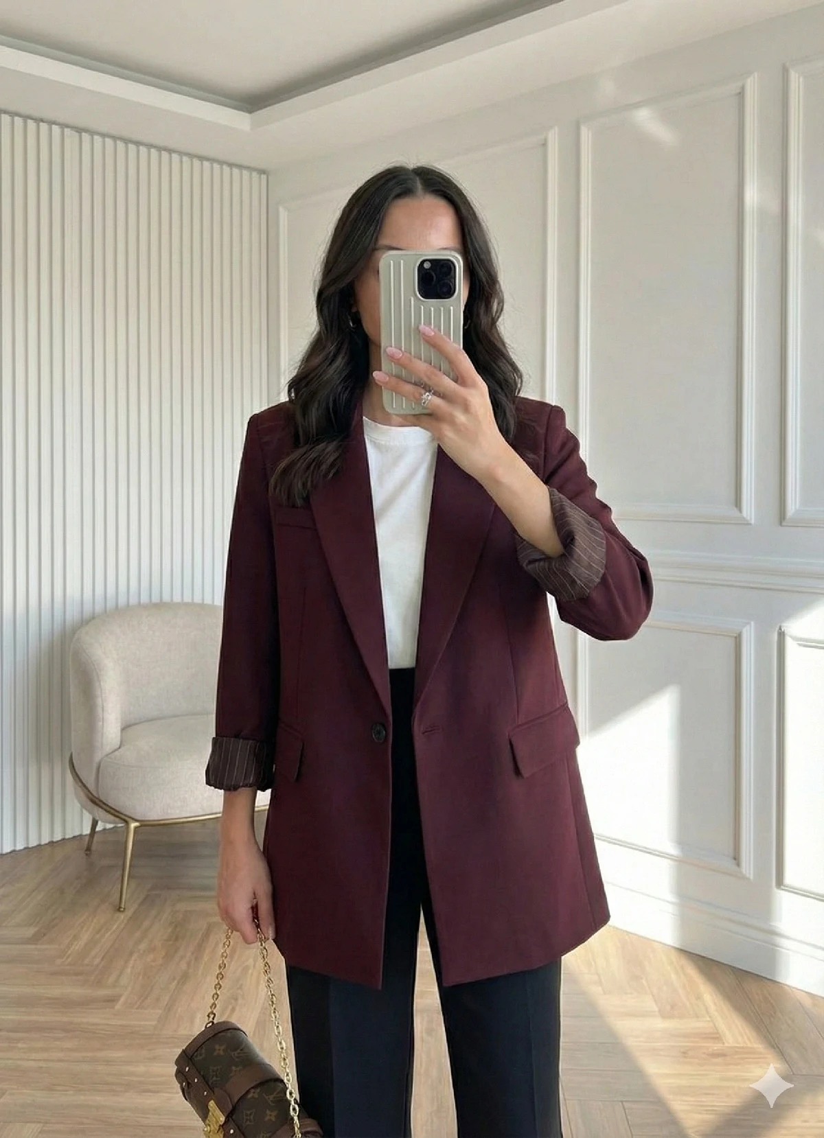 Blazer Ceket Bordo