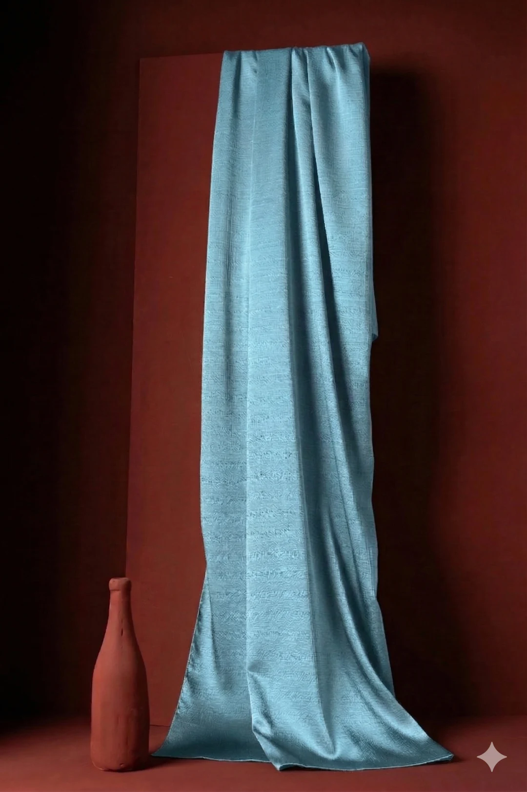 Kırışmaz Janjan Şal 185*70 Cm - Bebe Mavisi