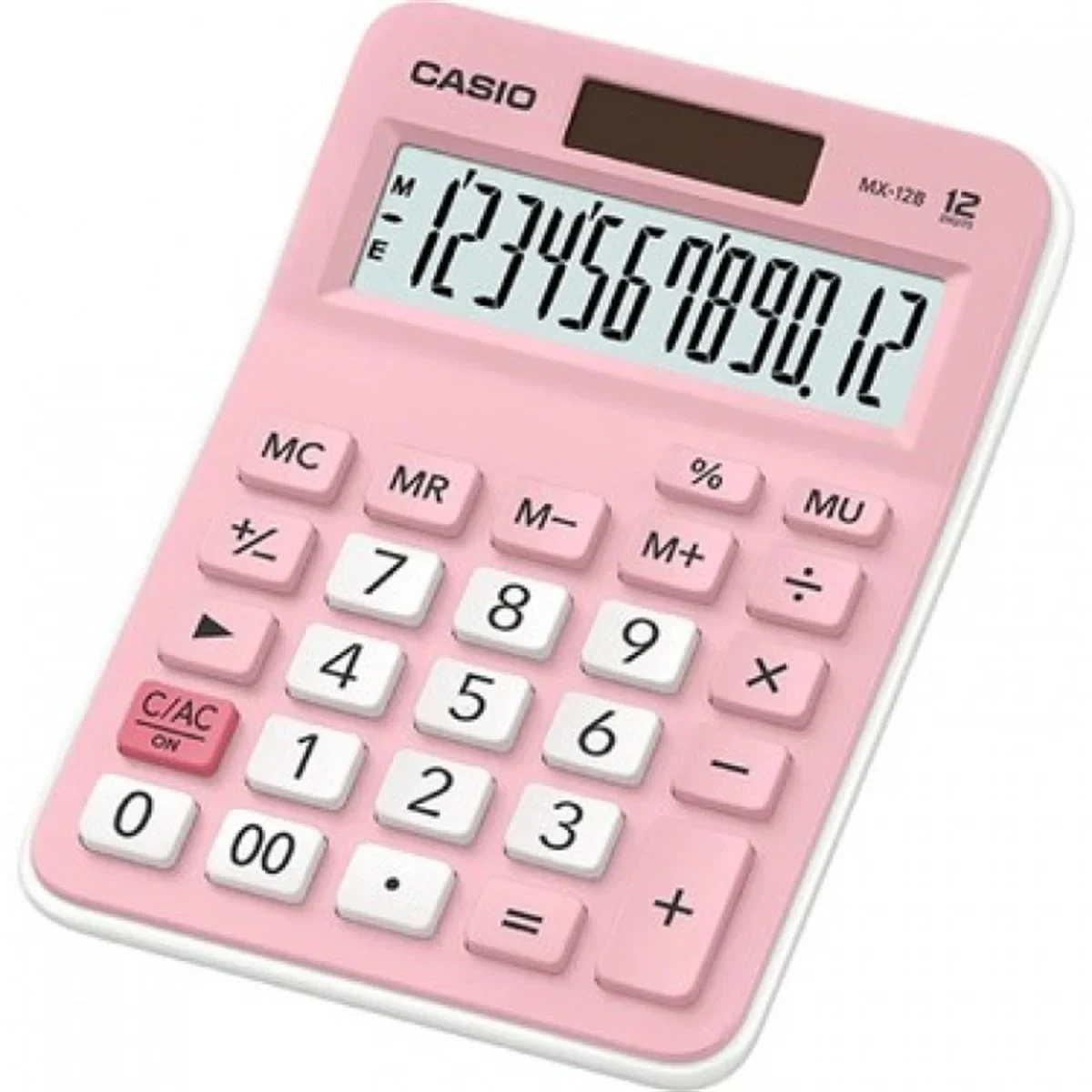 Casio MX -12B - PK Toz Pembe 12 Haneli Masa Üstü Hesap Makinesi
